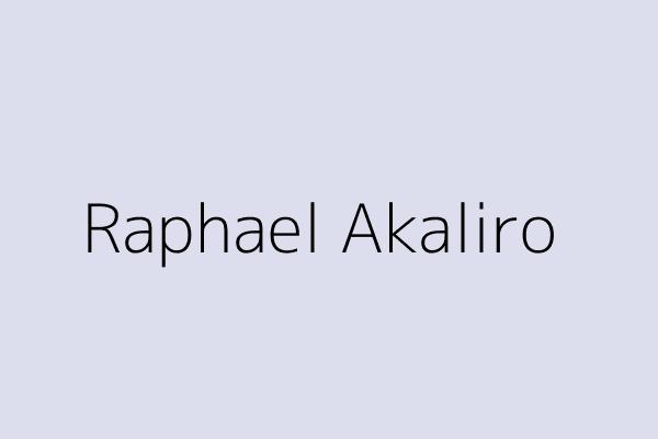 Raphael Akaliro